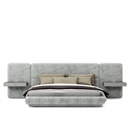 Luxe Panel Bed with Side Tables