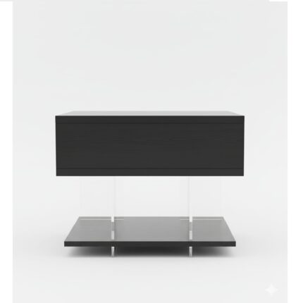 Luna Black Floating Nightstand