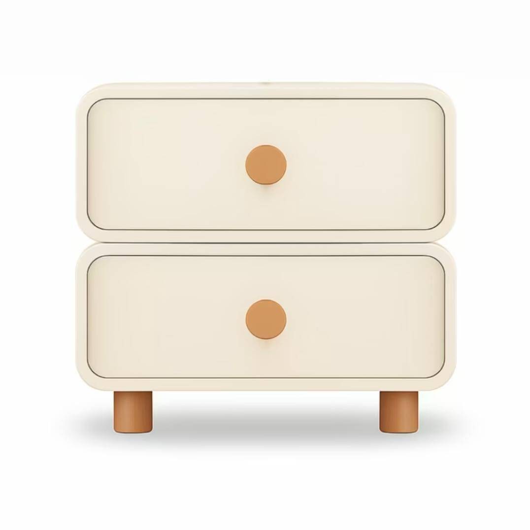 Cream Modern Bedside Table